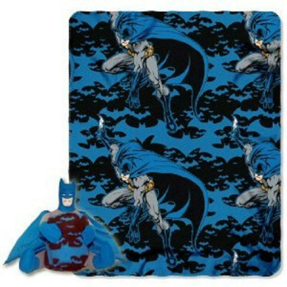 DC Comics Batman Classic Blue and Gray Kids Fleece Blanket Walmart