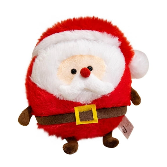 Aooww Christmas Plush Toys Decorations, Christmas Santa Claus Snowman Moose Plush Stuffed Animals Doll Toys Set for Kids Boys Girls Xmas Decorations Home Office, A