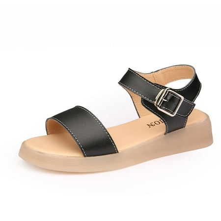 

Lopsie Open Toe Buckle Ankle Strap Flatform Casual Sandal