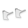 thumbnail image 2 of Diamond2Deal 14k White Gold Minnesota State Earrings for Women (L- 0.31 in, W-0.26 in), 2 of 4
