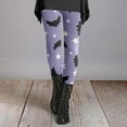 thumbnail image 4 of SNOWSONG Halloween Leggings for Women, Plus Size Leggings Women's Holiday Casual Halloween Printed Leggings Workout Exercise Bottoms, Womens Leggings, Tummy Control Leggings Purple 3XL, 4 of 6