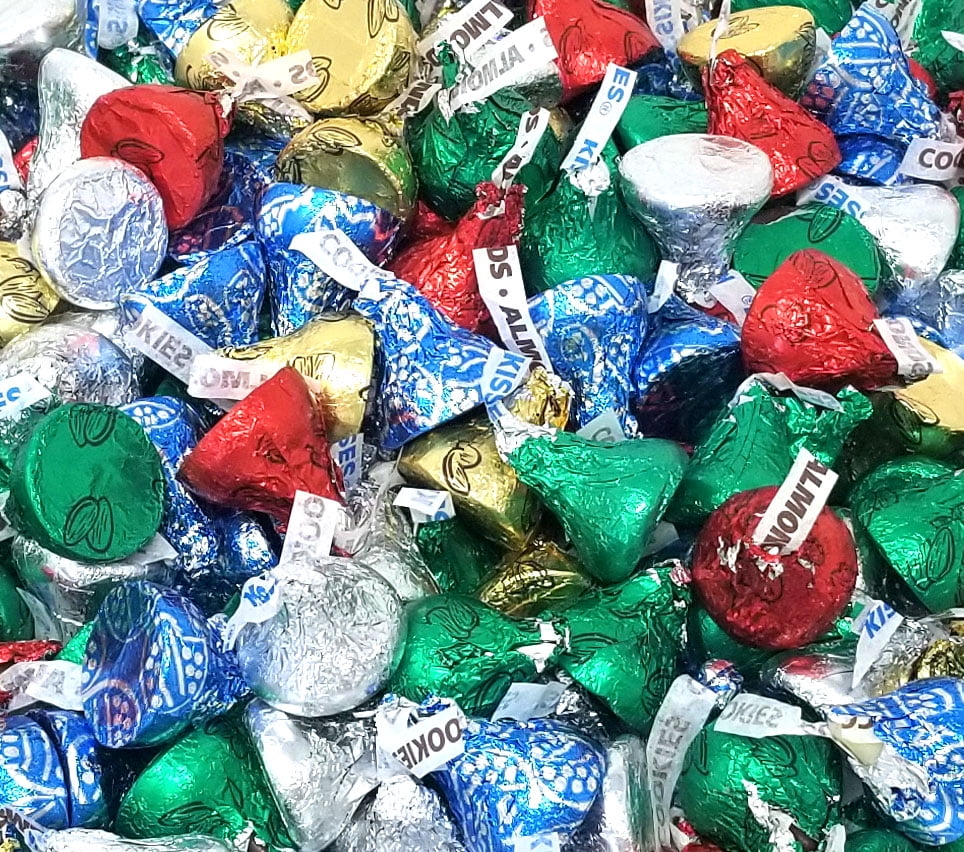 Hershey s Kisses Holiday Chocolate Assortment Candy Bulk Pack Of 1 Pound Walmart 