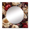 thumbnail image 2 of Designart "Burgundy Peony Victorian Elegance" floral Square Mirror For Wall Decor - Large Pink Square Printed Wall Mirror Art - Square Cottage Mirror - Wall Mounted Square Large Mirror, 2 of 5