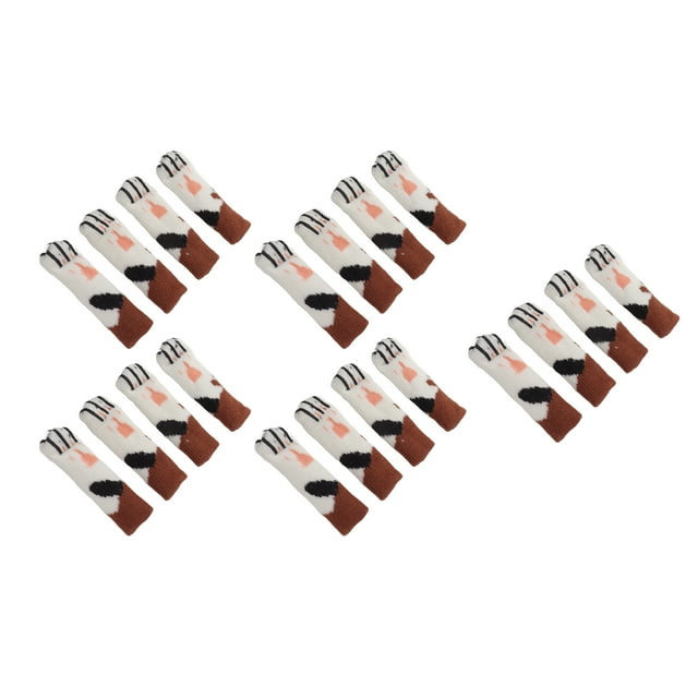 Protecteur de Sol pour Pieds de Chaise, 20 Pcs Motif Patte de Chat pour Meubles