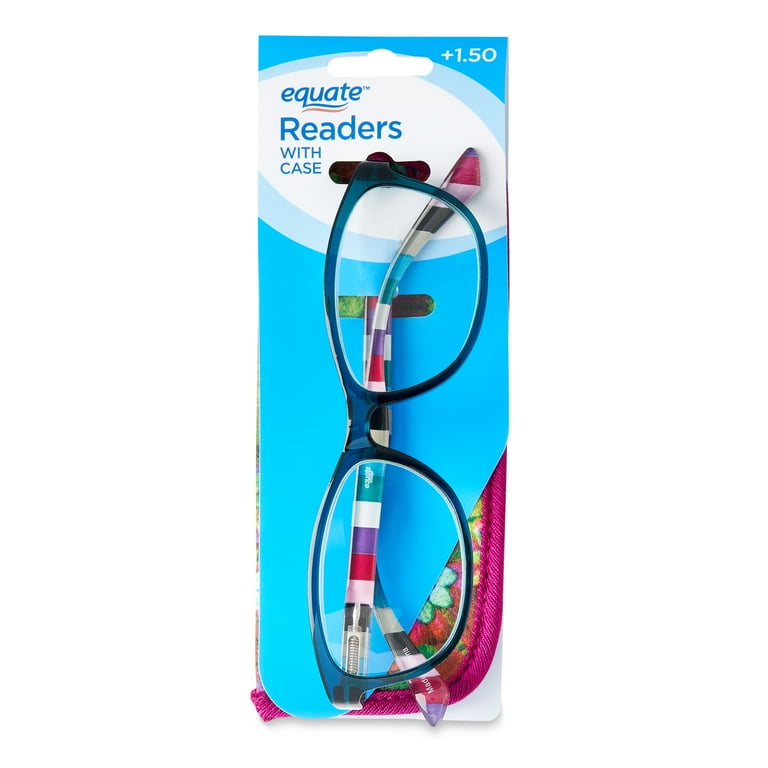 Equate Women's Lily Rectangle Reading Glasses with Case