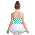 thumbnail image 2 of vastwit Kids Girls Candy Cane Stripes Ballet Dance Dress Christmas Carnival Performance Costume Green 12, 2 of 7