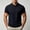Black, variant on Men's Subtle Marled Collared Shirt, Light Heathered Texture, Short Sleeve Casual Top Gray M