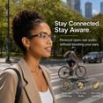 thumbnail image 6 of Genxenon Bluetooth Glasses with Photochromic Lenses for Men and Women,Voice Assistant,Hands-Free Calls,Gold Metal Half Frame Unisex,Suitable for Meetings and Offices, 6 of 10