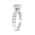 thumbnail image 4 of 1 Carat IGI Certified Round Shape Lab Grown Diamond Engagement Ring | 14K White Gold | Danica Side Oval Diamond Eternity Lab Diamond Ring | FG-VS1-VS2 Quality Friendly Diamonds, 4 of 5