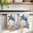 thumbnail image 7 of Sea Turtle Coastal Kitchen Towels Set of 1, Summer Coral Starfish Nautical Grey Absorbent Dish Towels for Kitchen, Microfiber Hand Towel, Quick Drying Tea Towel for Cleaning Decorative Dishcloths, 7 of 7