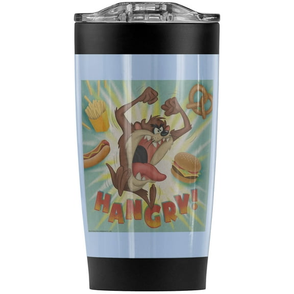 Looney Tunes Taz Hangry Stainless Steel Tumbler 20 oz Coffee Travel Mug/Cup, Vacuum Insulated & Double Wall with Leakproof Sliding Lid | Great for Hot Drinks and Cold Beverages