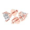 thumbnail image 2 of Clara Pucci 1.5Ct Synthetic White Sapphire Heart Cut VVS1 Screw Back Stud 14k Solid hypoallergenic Gold Designer Earrings For April, 2 of 7