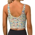 thumbnail image 2 of Yiaed Famous Places Print Ladies Waistcoat Women Sports Vest Vest Sports Women Sports Top Yoga Vest for women-XX-Large, 2 of 8