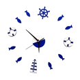 thumbnail image 1 of Reloj de Pared Acrílico de Moda, Torre de Timón, Pequeño Reloj Silencioso DIY, Decoración para hogar Azul Macarena Reloj de pared mudo, 1 of 8