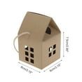 thumbnail image 3 of Unique Bargains House Shape Gift Bags 10 Pcs for Various Occasions Brown, 3 of 5