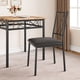 thumbnail image 5 of ChaoLink Juego de mesa y sillas para cocina y comedor, mesa y 2 sillas de metal y madera, color marrón rústico, 5 of 8
