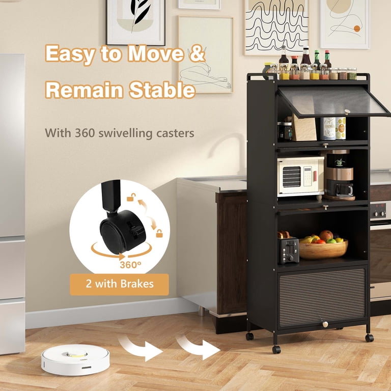 Costway 5-Tier Portable Baker's Rack, Mobile Storage Cabinet Costway 5-Tier Portable Baker's Rack, Mobile Storage Cabinet
