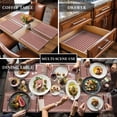 thumbnail image 3 of Country Star Plaid Placemats for Dinning Table Set of 4, Retro Red American Farm Barn Berry Burlap Kitchen Place Mats Waterproof Cloth Table Mats, Indoor Outdoor Placemats Easy Clean Dinner Decor, 3 of 8