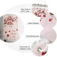 thumbnail image 6 of Valentines Shower Curtains Happy Valentine''s Day Waterproof Bath Curtain Love Heart Tree Branch Bathroom Curtain with Hooks Polyester Fabric Home Decoration 36x72inch, 6 of 6