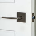 thumbnail image 2 of Viaggio Qadbrz_Psg_234_Rh Quadrato Right Handed Solid Brass Passage Door Lever Set - Brass, 2 of 7