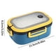 thumbnail image 2 of Lonchera, cajas bento, lonchera bento de doble capa, lonchera japonesa para microondas, lonchera dividida para reducir comidas, lonchera para trabajadores de oficina, lonchera, canasta para almuerzo, 2 of 2