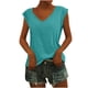 thumbnail image 1 of Tops Para Mujer Elegante Blusa Casual Moda Causal Cuello en V Impresión Sólido Camiseta Sin Mangas Odeerbi ODB160765, 1 of 4