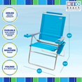 thumbnail image 2 of Rio Beach Chaise de Plage Pliante à 4 Positions, Hauteur Prolongée 17 Pouces, Turquoise, 2 of 5