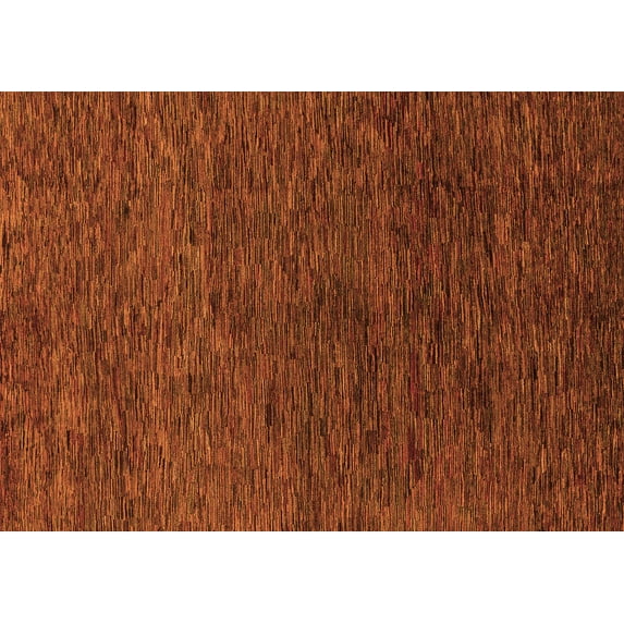 Ahgly Company Indoor Rectangle Abstract Orange Modern Area Rugs, 5' x 8'