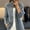 Gray, variant on Sweaters for Women Under $20 Crewneck Sweaters Winter Sweater Cardigan Solid Color Suit Collar Long Sleeved Knitted Jacket