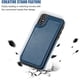 thumbnail image 5 of Funda tipo billetera para iPhone Xs con tarjetero, funda de piel sintética de primera calidad con ranuras para tarjetas, cierre magnético doble y cubierta duradera a prueba de golpes (azul), 5 of 6