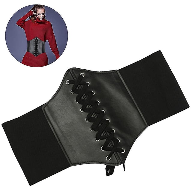 1 Uds. Cinturón tipo cincha con cordones corsé atado cinturón elástico versión amplia faja para mujer