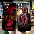 thumbnail image 4 of Funda de Deadpool divertida de Marvel para Apple iPhone, 15, 14, 13, 12, 11, Mini, XS, XR, X, 6S, 6 Pro, Max Plus, cubierta negra, 4 of 5