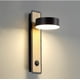 thumbnail image 1 of Aplique de pared de madera de estilo industrial japonés, luz LED cálida de bajo consumo, giratorio 360° para diversos espacios interiores, incluidos pasillos, balcones, escaleras, galerías, tiendas,, 1 of 7