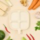 thumbnail image 3 of Plato dividido con mango Bandeja de almacenamiento de frutas vegetales Vajilla reutilizable, 3 of 11