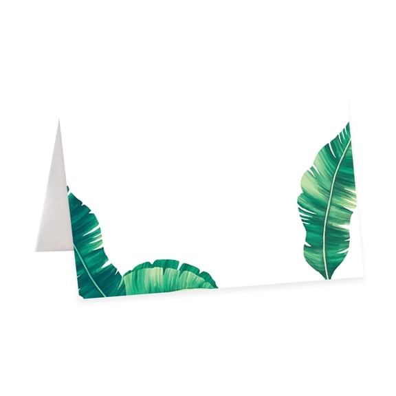 Koyal Wholesale Table Place Cards Tropical Banana Leaf Wedding Seating Name 56 Pack