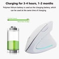 thumbnail image 4 of Vertical Mouse Vertical Ergonomic Optical Mouse Right Handed, Comfort & Strain Elimination At Hand & Wrist, 4 of 7