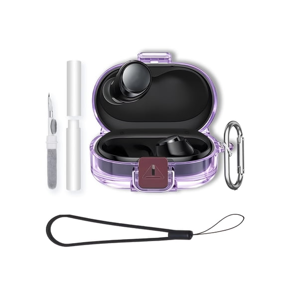 HYRACPO TPU Protective Case for Soundcore Space A40 protective case,Shockproof & Anti-Scratch Cover,Anti-Lost & Dustproof Protector-Purple