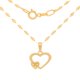 thumbnail image 2 of Cadena Gargantilla Casa del Anillo Corazones zirconias ORO SOLIDO 10K amarillo, 2 of 5