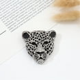 thumbnail image 6 of Unisex Leopards Shaped Brooches Rhinestone Leopard Pin Animal Lapel Pins Office Party Friend Accessories For Women (Silver), 6 of 7