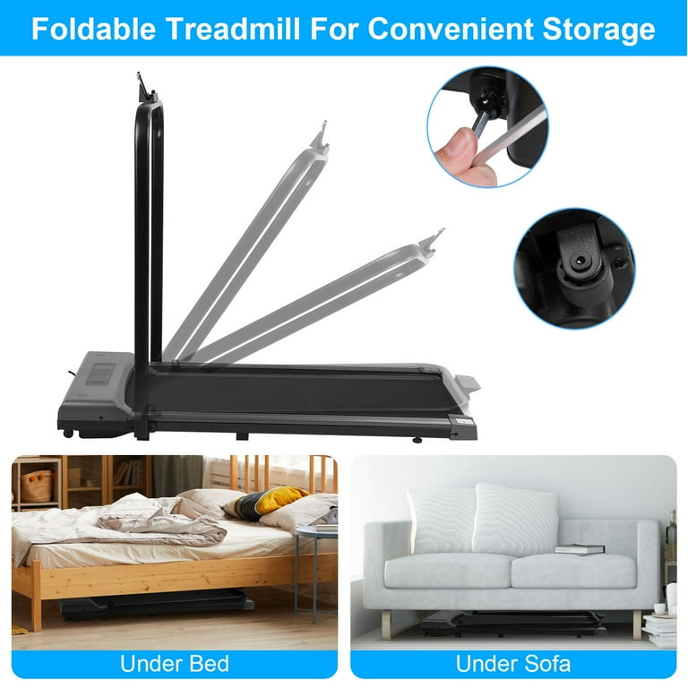 Under Desk Folding Under The Bed Treadmill Moclever In Under Desk