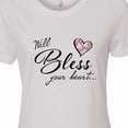 thumbnail image 4 of Inktastic Well Bless Your Heart with Floral Print Women's T-Shirt, 4 of 5