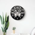 thumbnail image 4 of 14 Inch Wall Clock Battery Operated Silent Clock Decorative for Office, Kitchen, Outdoor, Living Room，Wolf Wild Animal Creative, 4 of 4