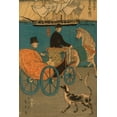 thumbnail image 2 of Utagawa, Sadahide 11x14 Black Ornate Wood Framed with Double Matting Museum Art Print Titled - Americans enjoying Sunday in Yokohama (Yokohama kyujitsu Amerikajin yuko), 1861, 2 of 4