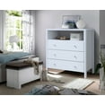 thumbnail image 6 of Hodedah 3-Drawer Dresser with 1-Open Shelf in White, 6 of 6
