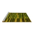 thumbnail image 2 of Ahgly Company Machine Washable Indoor Square Abstract Yellow Modern Area Rugs, 6' Square, 2 of 4