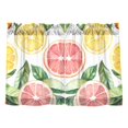 thumbnail image 7 of Yayeee Kitchen Curtains Tier Pair Light Filtering 27"x24" Rod Pocket Short Cafe Window Panel, Candy Grapefruit, 7 of 7