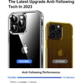thumbnail image 3 of for iPhone 14 Pro Max Case Clear [Anti-Yellowing] Anti-Scratch Transparent Hard Back and Soft Edge [Military Grade Drop Protection] Shockproof Phone Cover - Red, 3 of 13