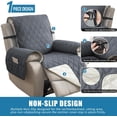 thumbnail image 2 of 100% Waterproof Recliner Chair Cover - Non-Slip Granules, Elastic Band, Perfect Fit for Reclining Chairs (Gray, 28"), 2 of 7
