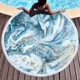 thumbnail image 2 of Wovilon Beach Towel Bath Towels Round Printed Beach Towel Microfiber Shawl Beach Towel Beach Mat, 2 of 3