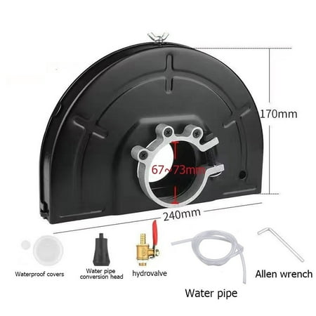 

Goodhd 240mm Angle Grinder Shield Set Water Cutting Machine Base Safety Cover